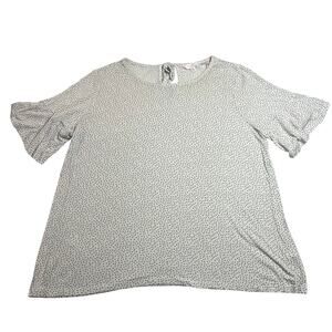 LC Lauren Conrad Crewneck Polka Dot Top Size X-Large Casual Preppy Girly